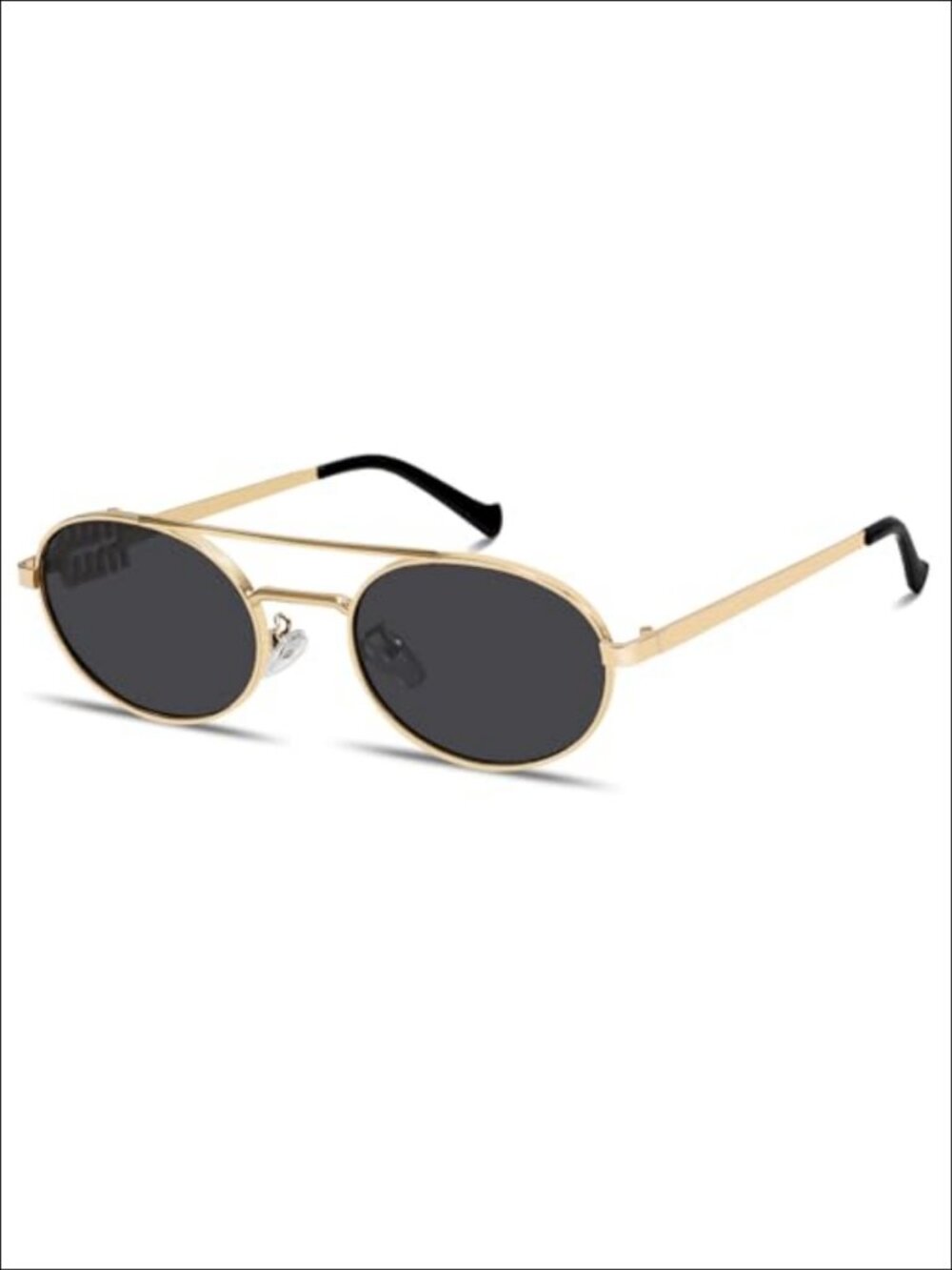 Retro Oval Metal 90s Sunglasses UV400 Protection Lightweight Full Frame